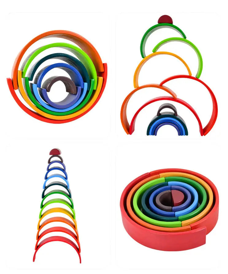 Pure Joy Large Wooden Rainbow – Endless Creative Play