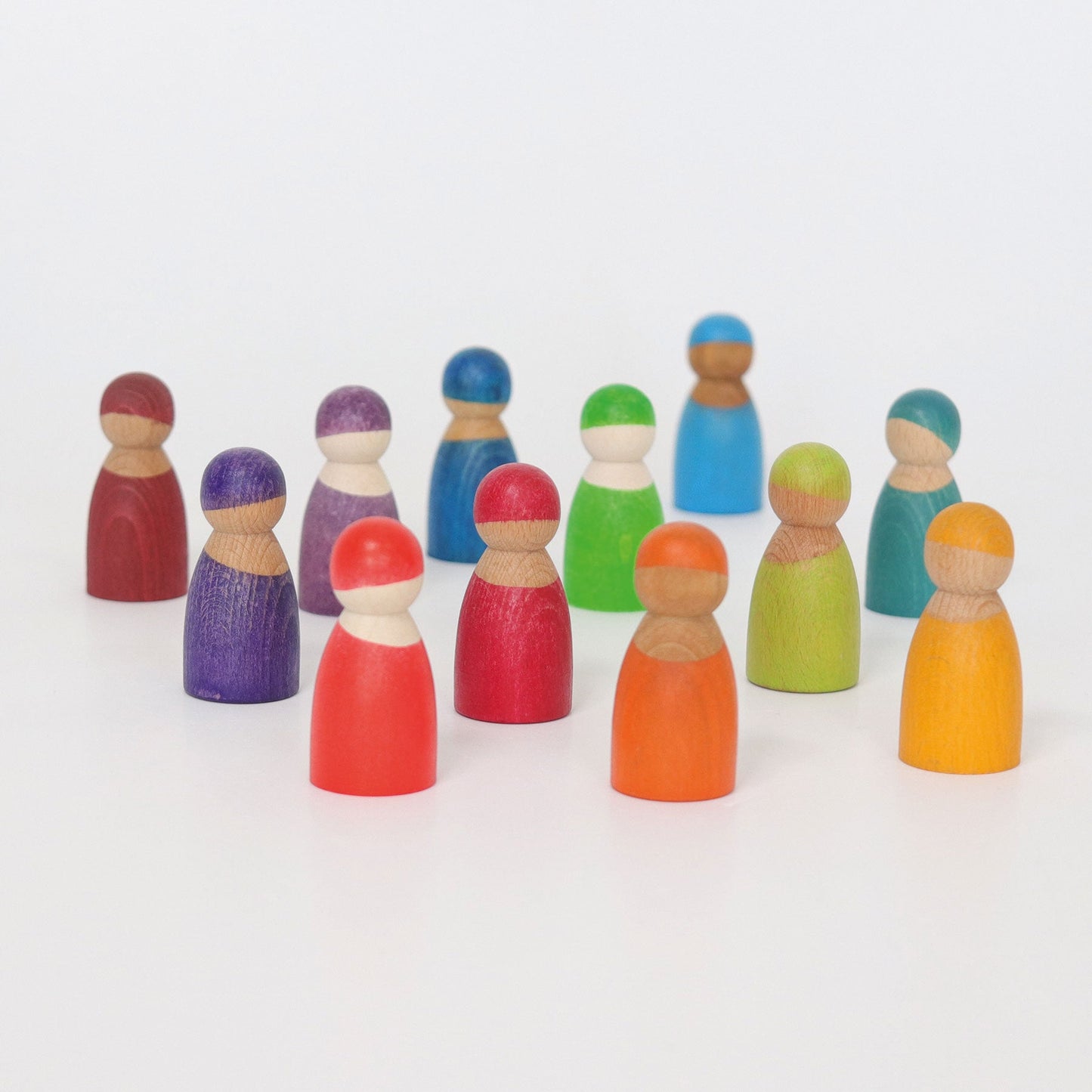 Pure Joy Wooden Rainbow Friends – 12-Piece Set