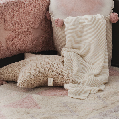 Soft Star Washable Cushion – Cozy Cotton Decorative Pillow for Kids