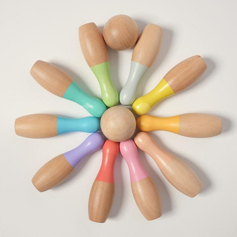 Pure Joy Wooden Bowling Set