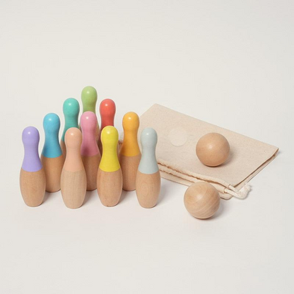 Pure Joy Wooden Bowling Set