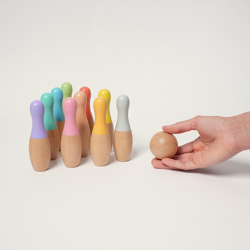 Pure Joy Wooden Bowling Set