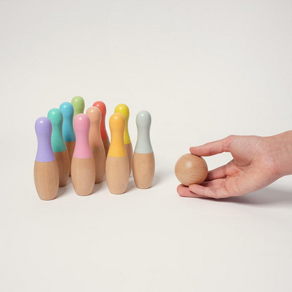 Pure Joy Wooden Bowling Set