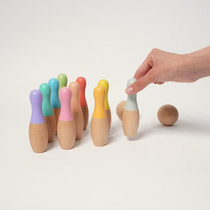 Pure Joy Wooden Bowling Set