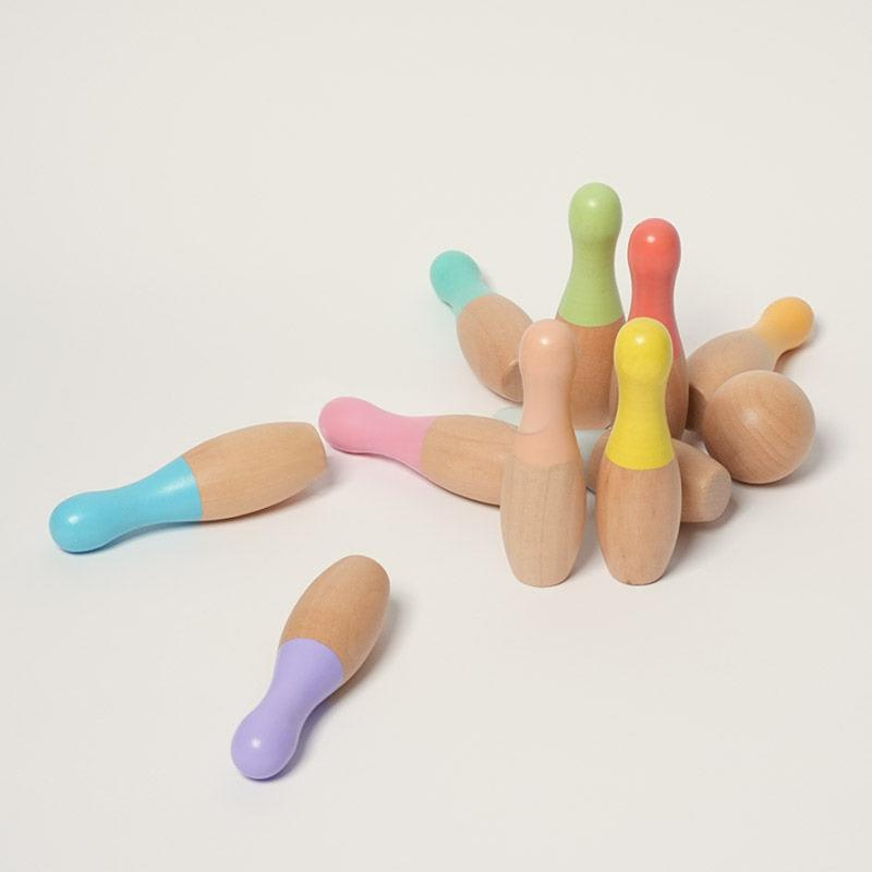 Pure Joy Wooden Bowling Set