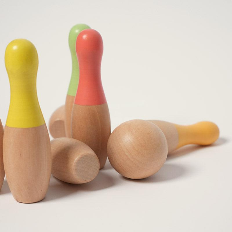 Pure Joy Wooden Bowling Set