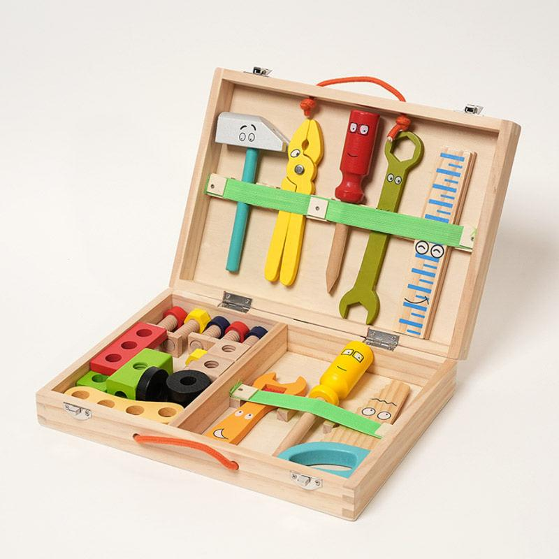Pure Joy Wooden Tool Box – Little Builder Set