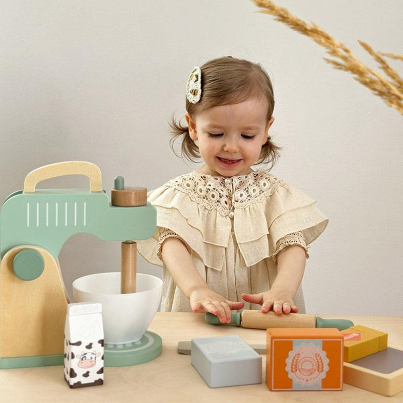 Pure Joy Little Baker - Wooden Mixer Set