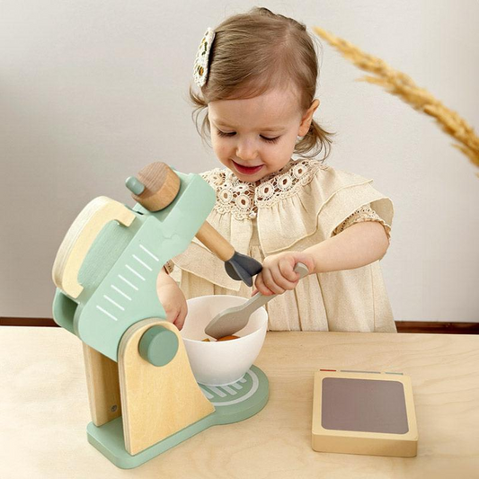 Pure Joy Little Baker - Wooden Mixer Set