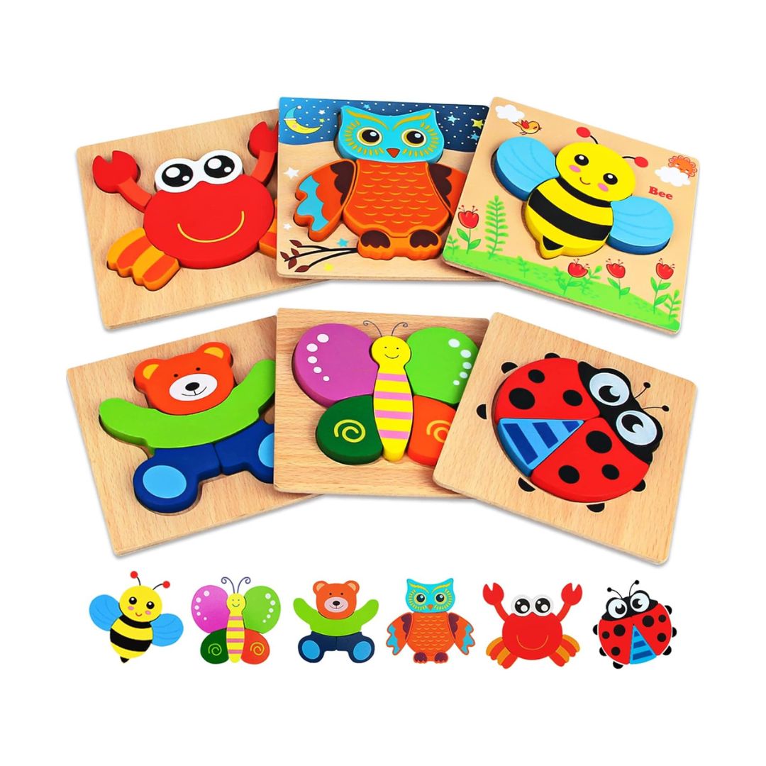 Wooden Animal Puzzle Set | Cognitive Play for Toddlers