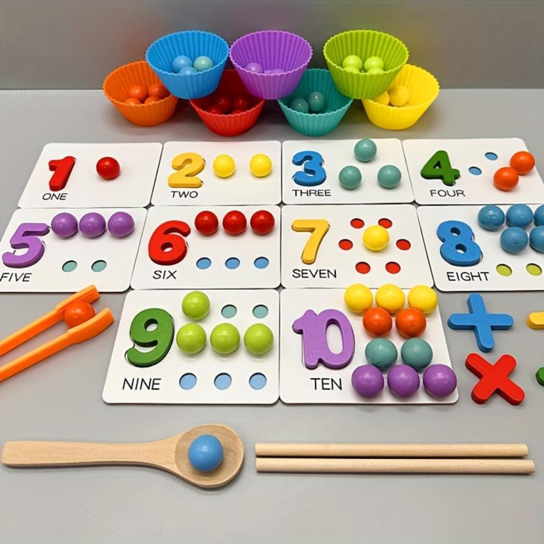 Montessori Counting & Sorting Math Play Set