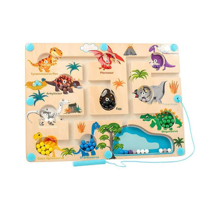 Magnetic Dinosaur Maze | Color & Counting Play Board