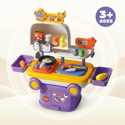 Pure Joy FoodDrive™ – 2-in-1 Play Car & Kitchen Set