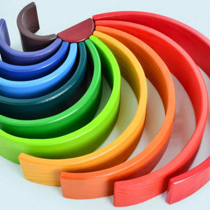 Pure Joy Large Wooden Rainbow – Endless Creative Play