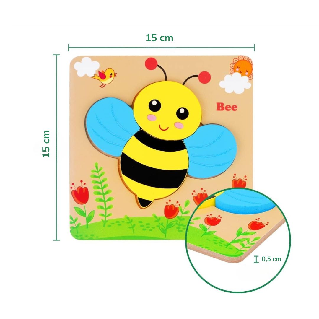 Wooden Animal Puzzle Set | Cognitive Play for Toddlers