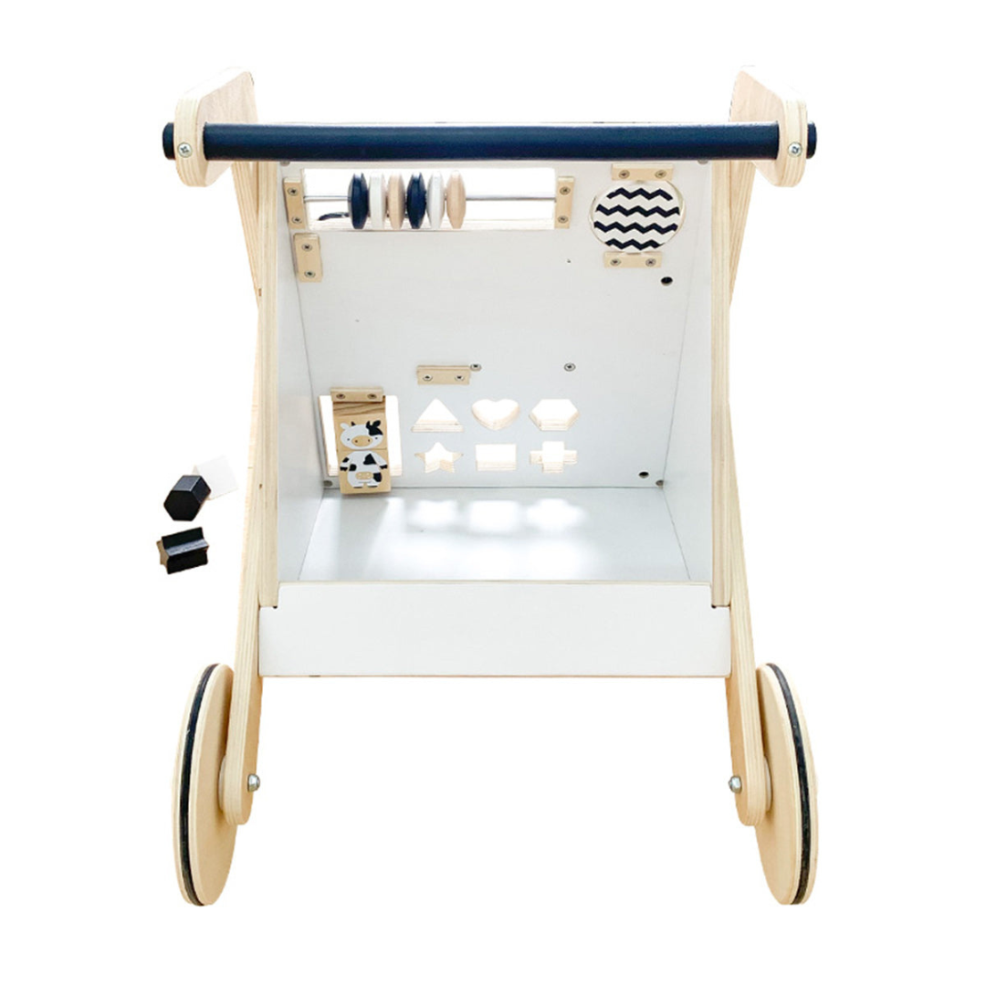 Montessori Multi-Activity Walker – Wooden Learning & Play Walker