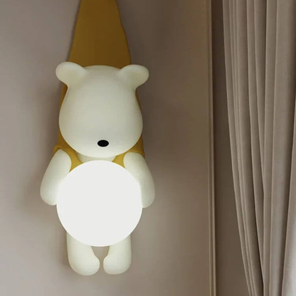 Hanging Bear Wall Light – Soft Glow Nursery & Kids Room Lamp