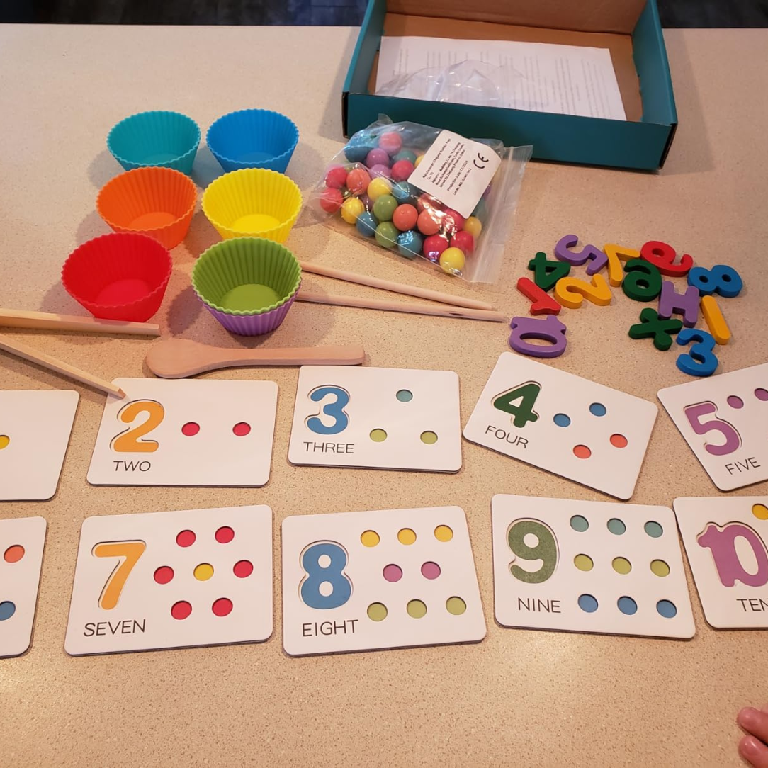 Montessori Counting & Sorting Math Play Set