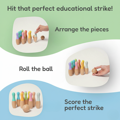 Pure Joy Wooden Bowling Set