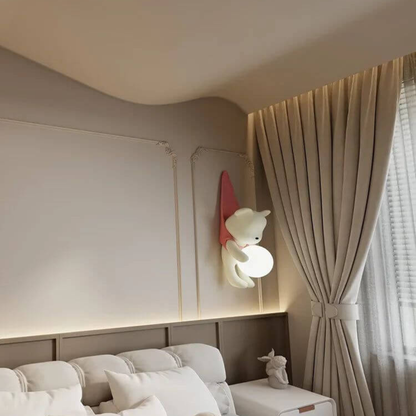 Hanging Bear Wall Light – Soft Glow Nursery & Kids Room Lamp