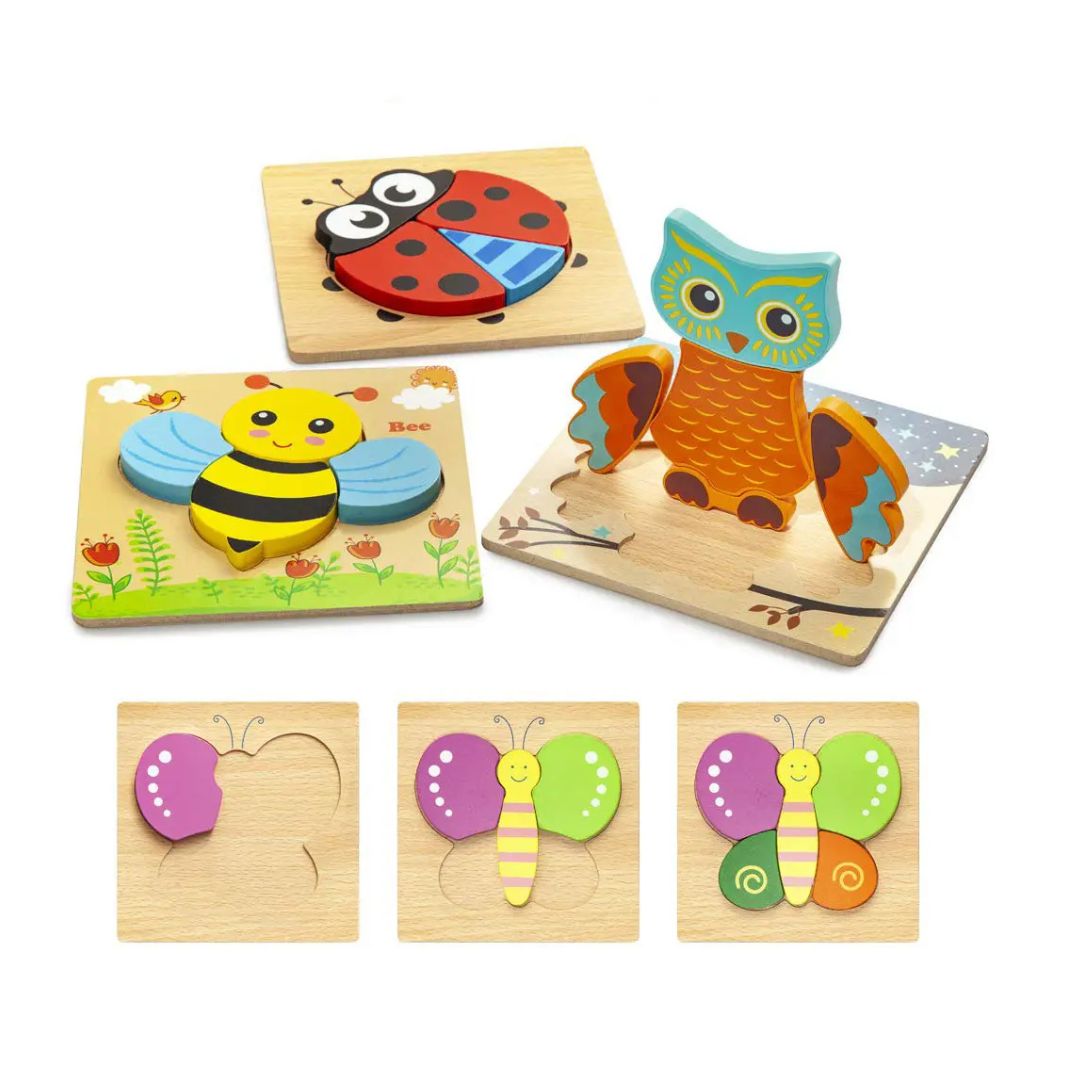 Wooden Animal Puzzle Set | Cognitive Play for Toddlers