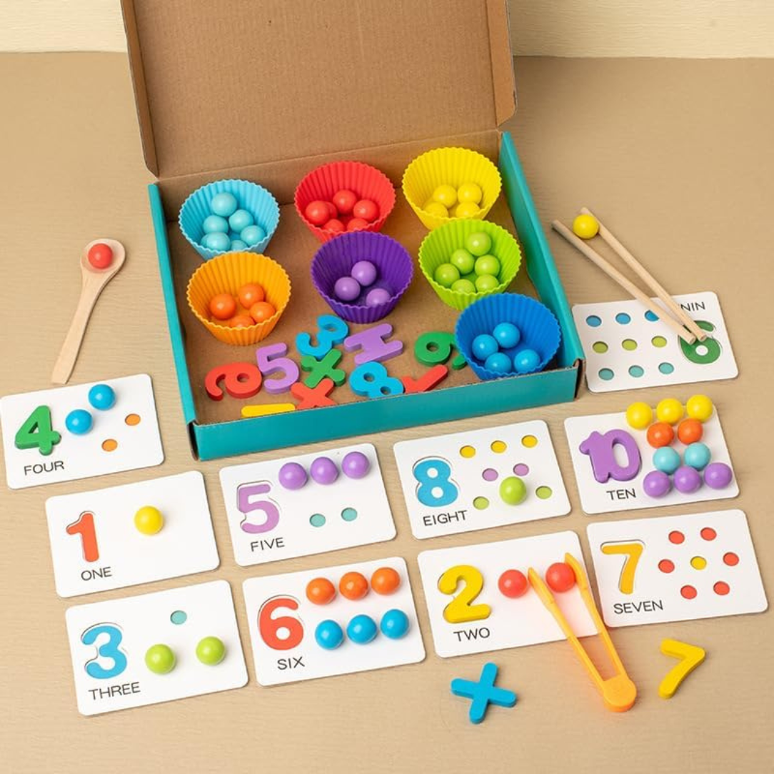 Montessori Counting & Sorting Math Play Set