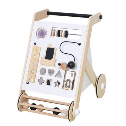 Montessori Multi-Activity Walker – Wooden Learning & Play Walker