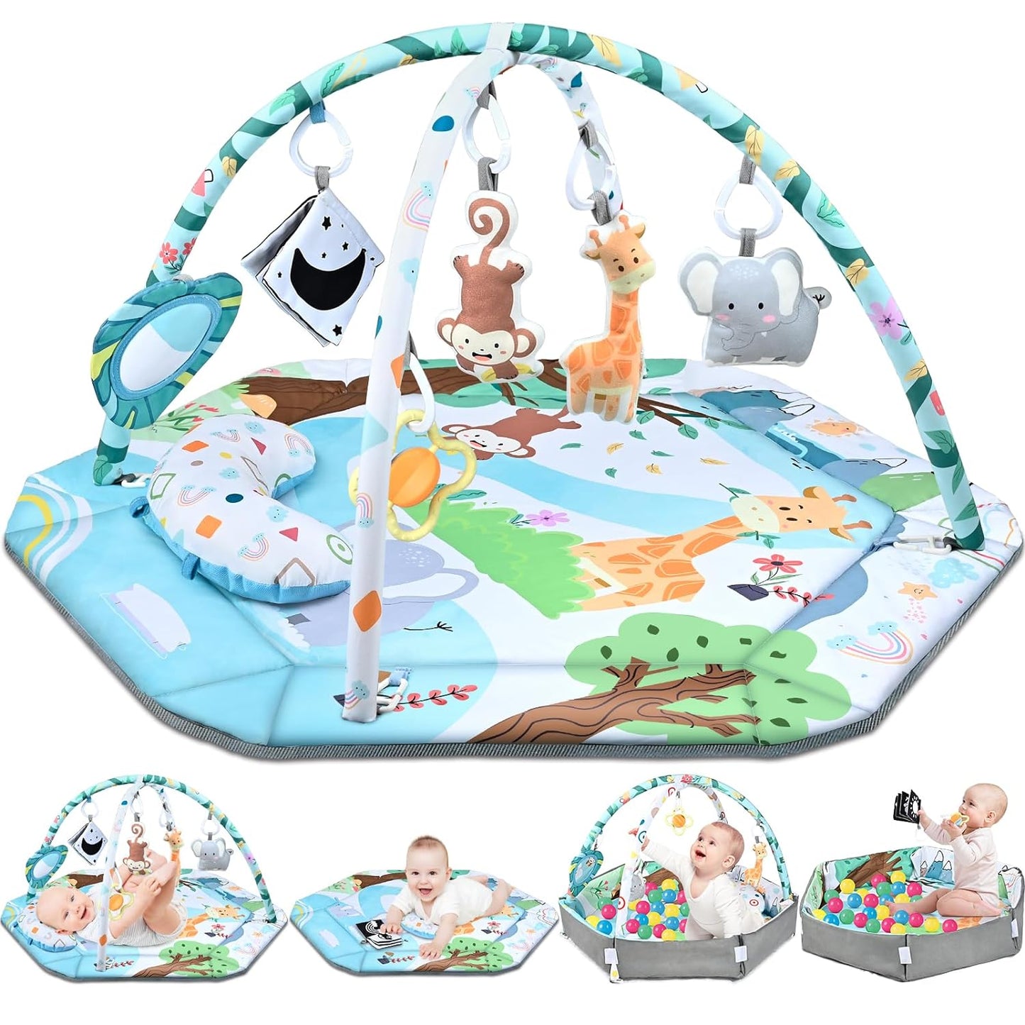 Montessori 8-in-1 Baby Play Mat | Sensory Development Center