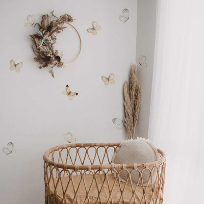 Boho Butterfly & Heart Nursery Wall Decals