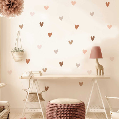 Boho Butterfly & Heart Nursery Wall Decals
