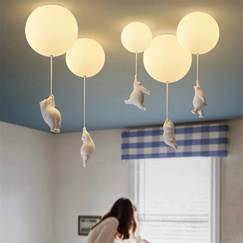 Teddy Bear Balloon Ceiling Light