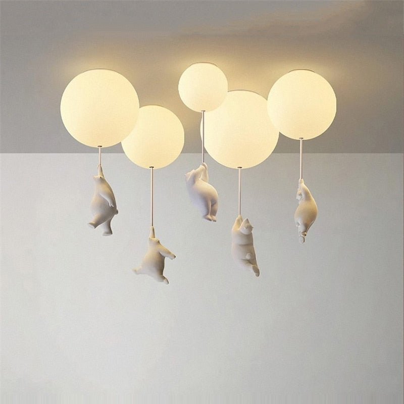 Teddy Bear Balloon Ceiling Light