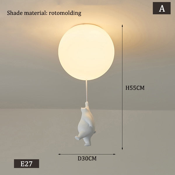 Teddy Bear Balloon Ceiling Light