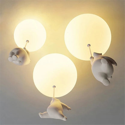 Teddy Bear Balloon Ceiling Light