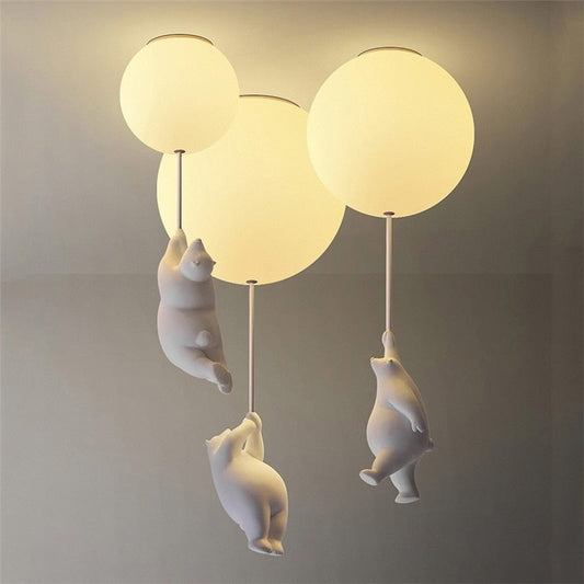Teddy Bear Balloon Ceiling Light
