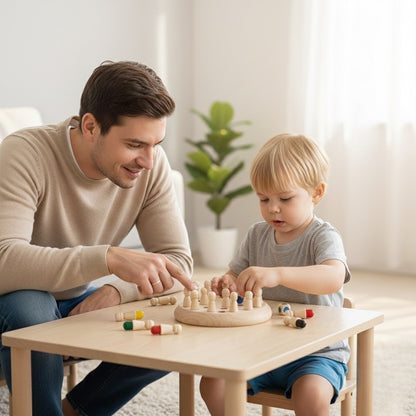 Wooden Memory Match Game | Color & Logic Learning Toy