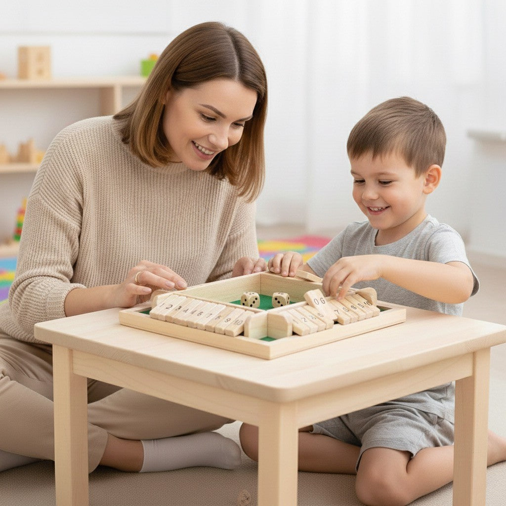 Wooden Shut the Box | Classic Math & Strategy Game