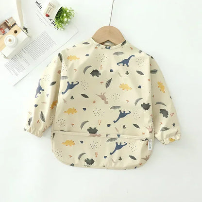 Pure Joy Messy Moments™ – Waterproof Baby Bib with Sleeves