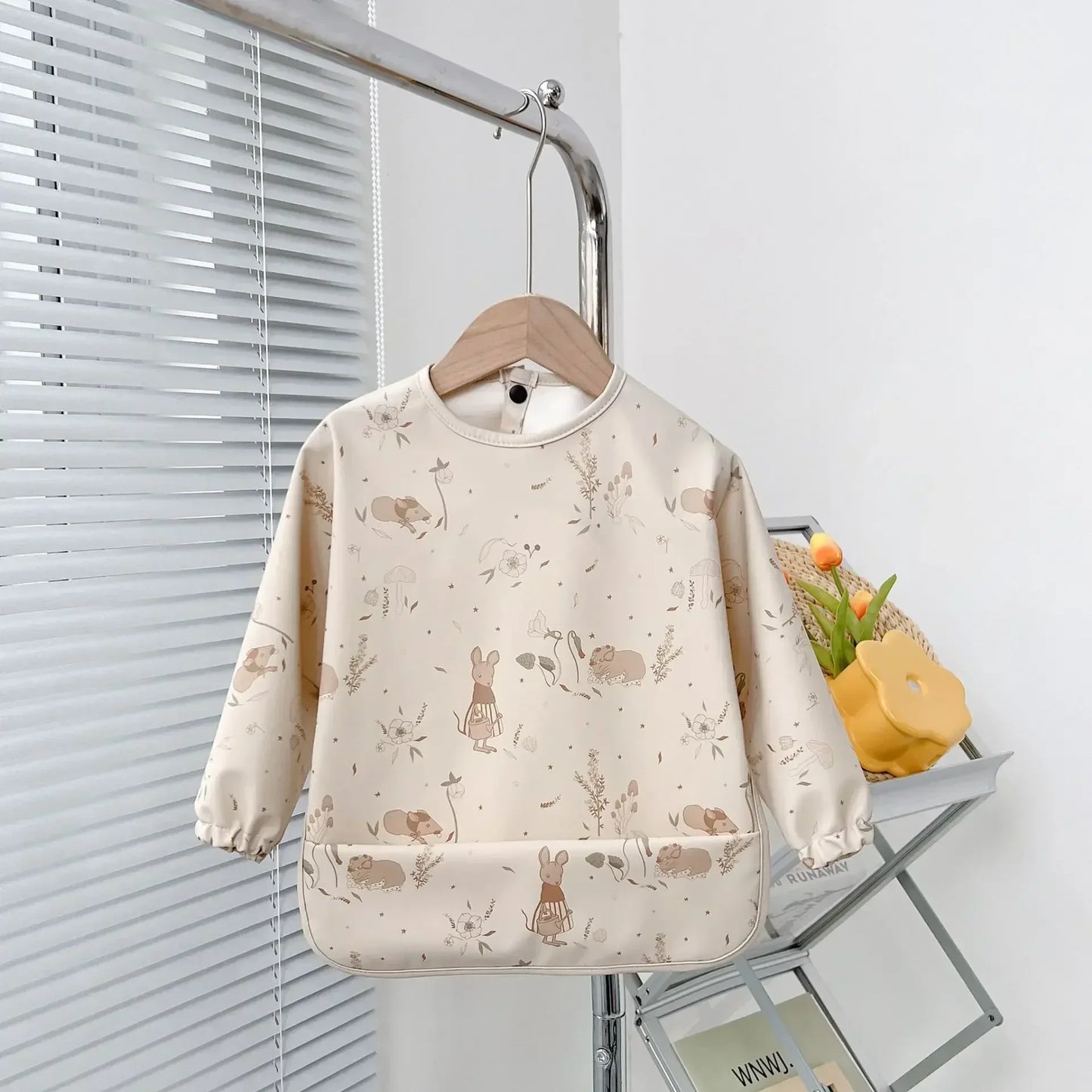 Pure Joy Messy Moments™ – Waterproof Baby Bib with Sleeves