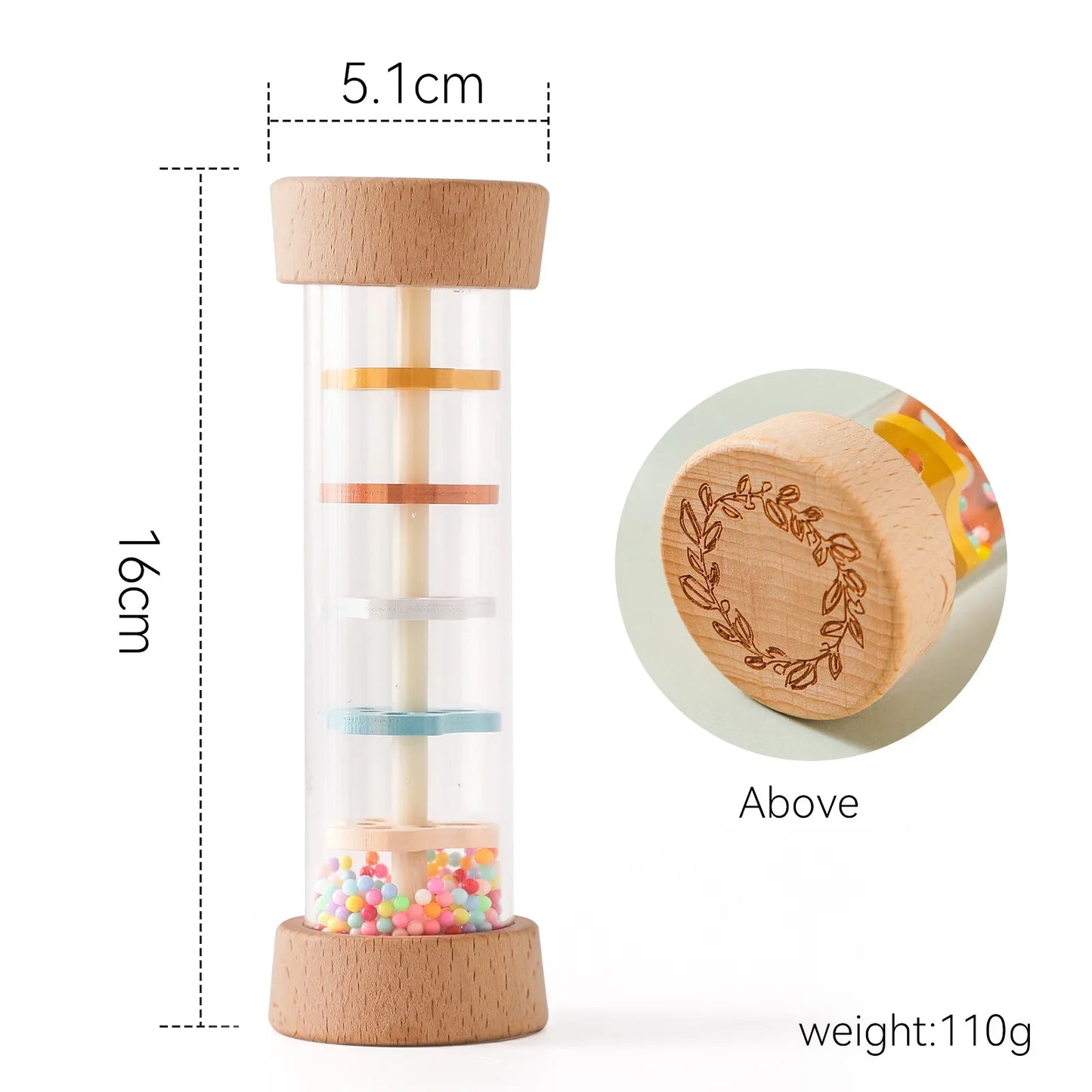 Pure Joy Sensory Rattle Ring – Wooden Baby Shaker