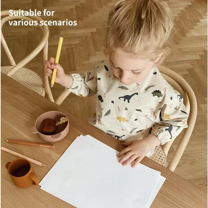 Pure Joy Messy Moments™ – Waterproof Baby Bib with Sleeves