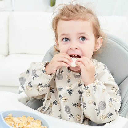 Pure Joy Messy Moments™ – Waterproof Baby Bib with Sleeves