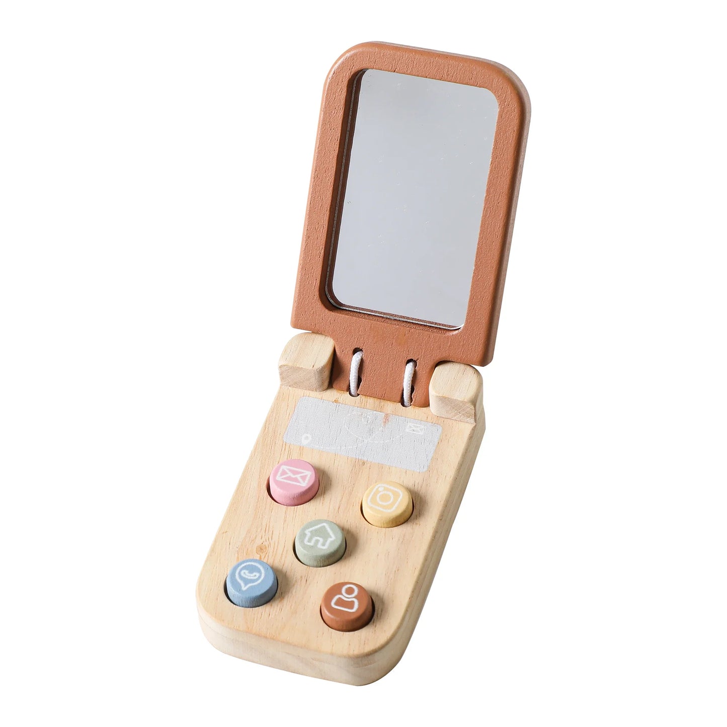 Pure Joy Wooden Flip Phone – Pretend Play Smartphone