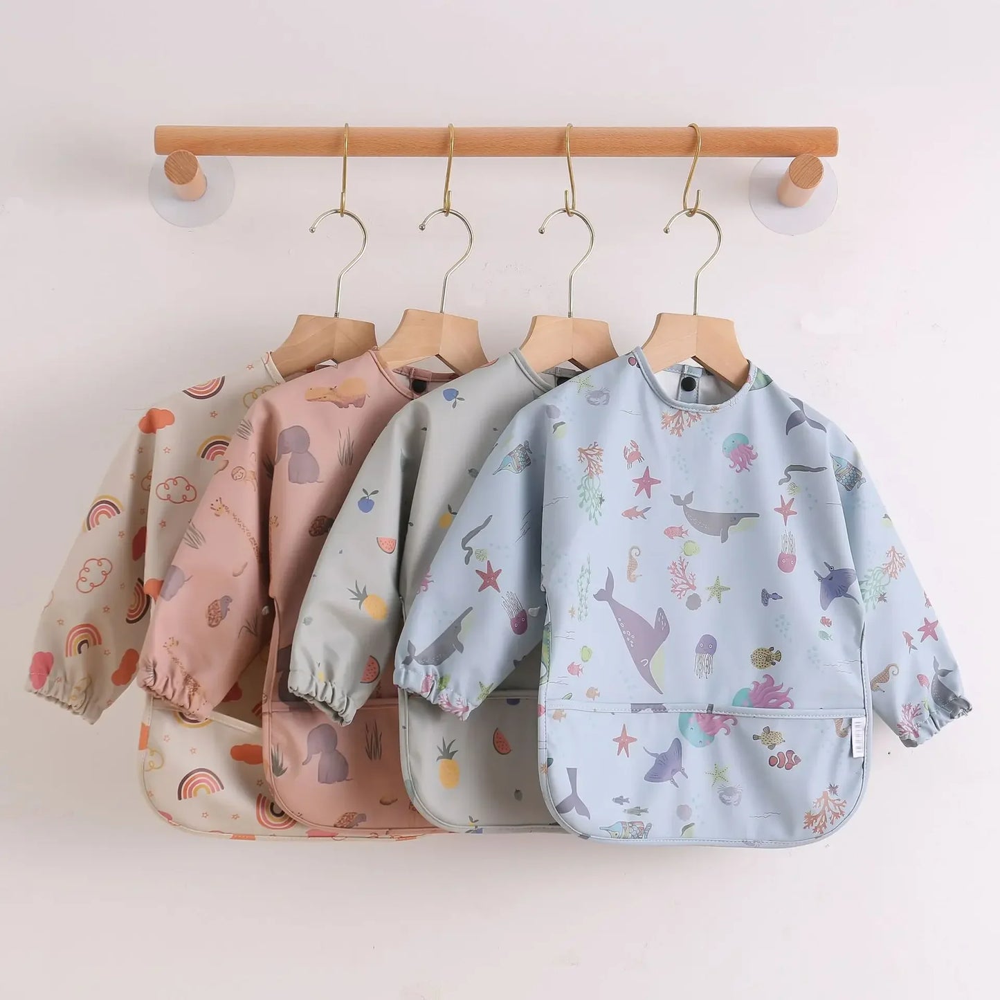 Pure Joy Messy Moments™ – Waterproof Baby Bib with Sleeves