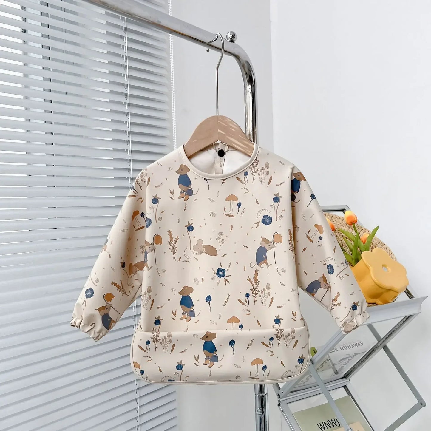 Pure Joy Messy Moments™ – Waterproof Baby Bib with Sleeves