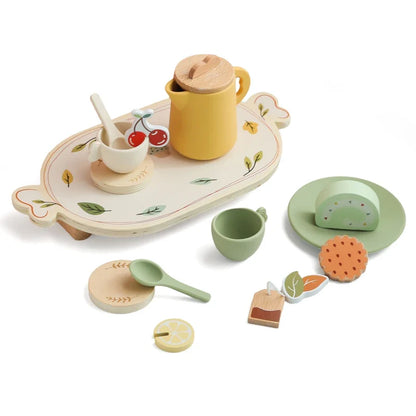 Floral Wooden Tea Party Set