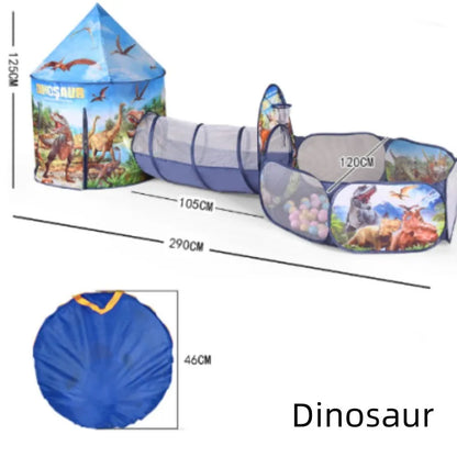 Pure Joy Starry Playland 3-in-1 Kids Tent, Tunnel & Ball Pit