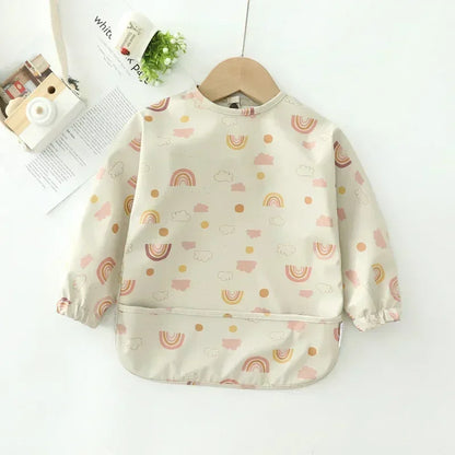 Pure Joy Messy Moments™ – Waterproof Baby Bib with Sleeves