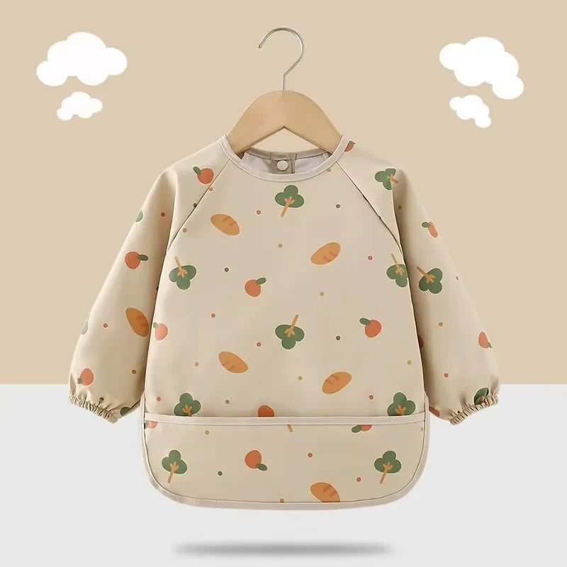 Pure Joy Messy Moments™ – Waterproof Baby Bib with Sleeves