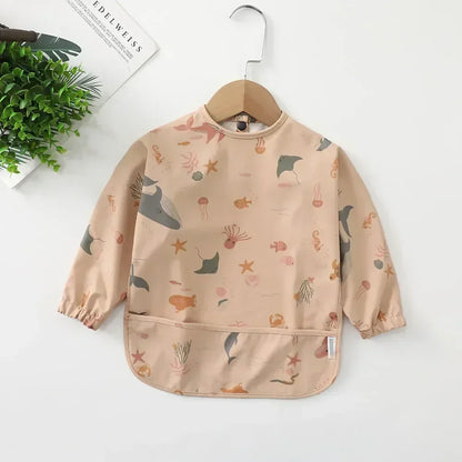 Pure Joy Messy Moments™ – Waterproof Baby Bib with Sleeves